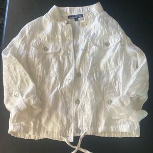 Linear Size Small Short White Jacket